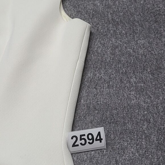 London Times Dress Womens 10 Ivory Black Lace Floral Embroidered Sheath Cocktail - Picture 10 of 10